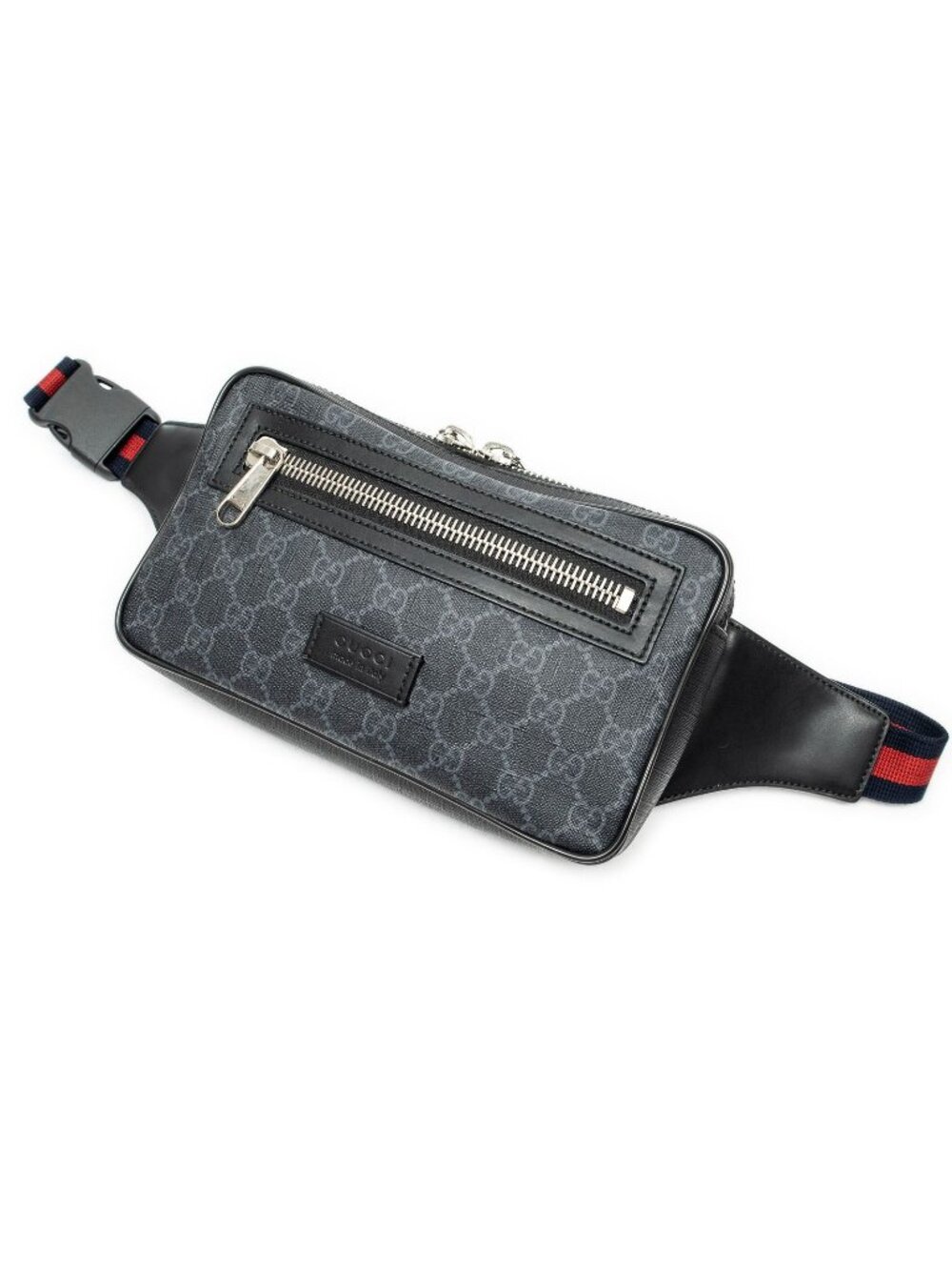 Gucci Web GG Waist Bag Black Supreme Canvas